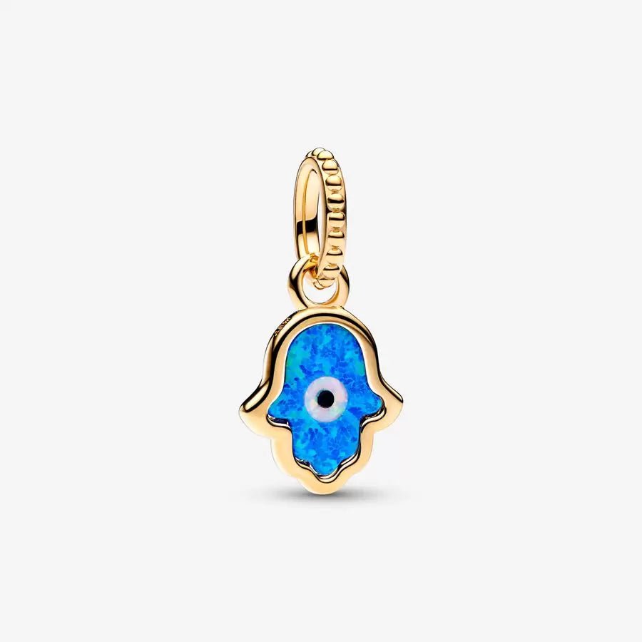 Charm Pendente Mano di Fatima Opale Blu - 762699C01 - Simmi Gioiellerie -Charm