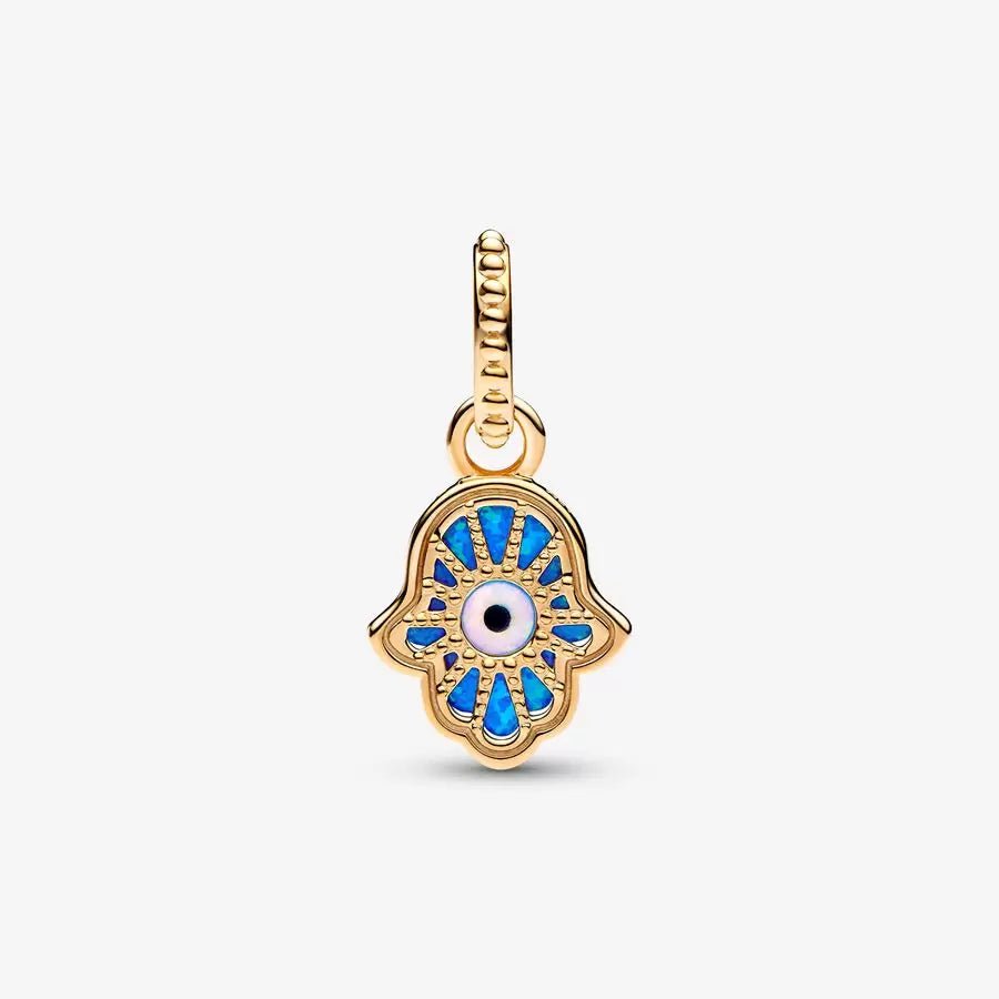 Charm Pendente Mano di Fatima Opale Blu - 762699C01 - Simmi Gioiellerie -Charm
