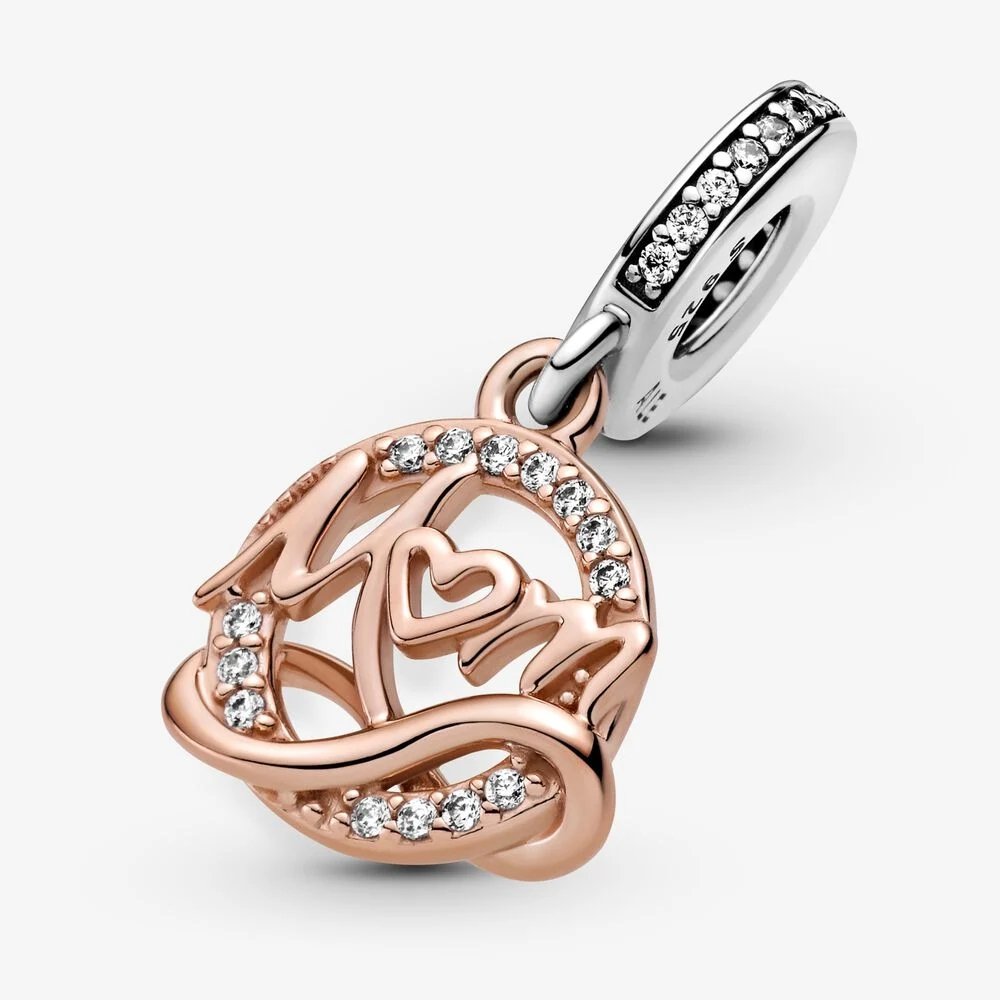 Charm pendente Mum bicolore - 789374C01 - Simmi Gioiellerie -Charm