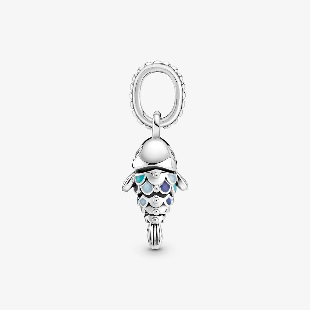 Charm pendente Pesce con squame blu - 799428C01 - Simmi Gioiellerie -Charm