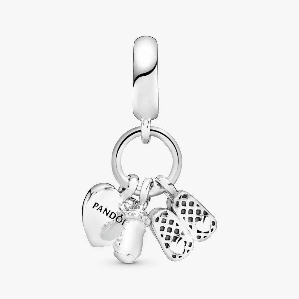 Charm pendente Scarpine e biberon bebè - 798106CZ - Simmi Gioiellerie -Charm