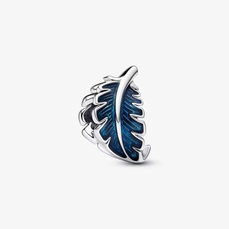 Charm Piuma Curva Blu - 792576C01 - Simmi Gioiellerie -Charm
