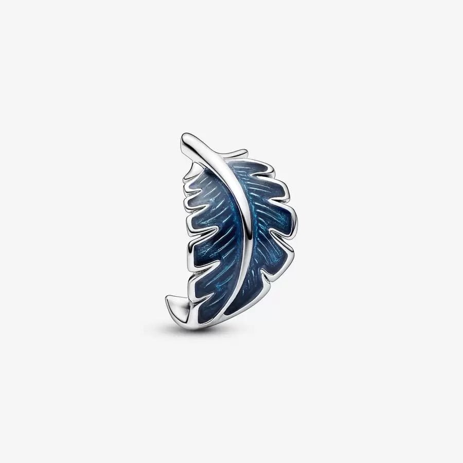 Charm Piuma Curva Blu - 792576C01 - Simmi Gioiellerie -Charm