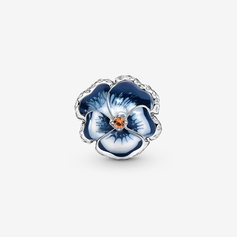 Charm Viola del pensiero Blu - 790777C02 - Simmi Gioiellerie -Charm