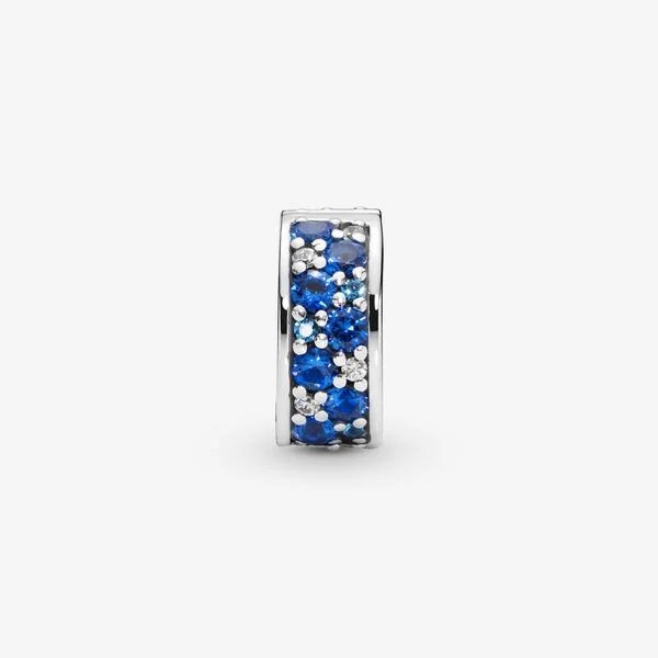 Clip Pandora con pavé blu - 791817NSBMX - Simmi gioiellerie -Clip