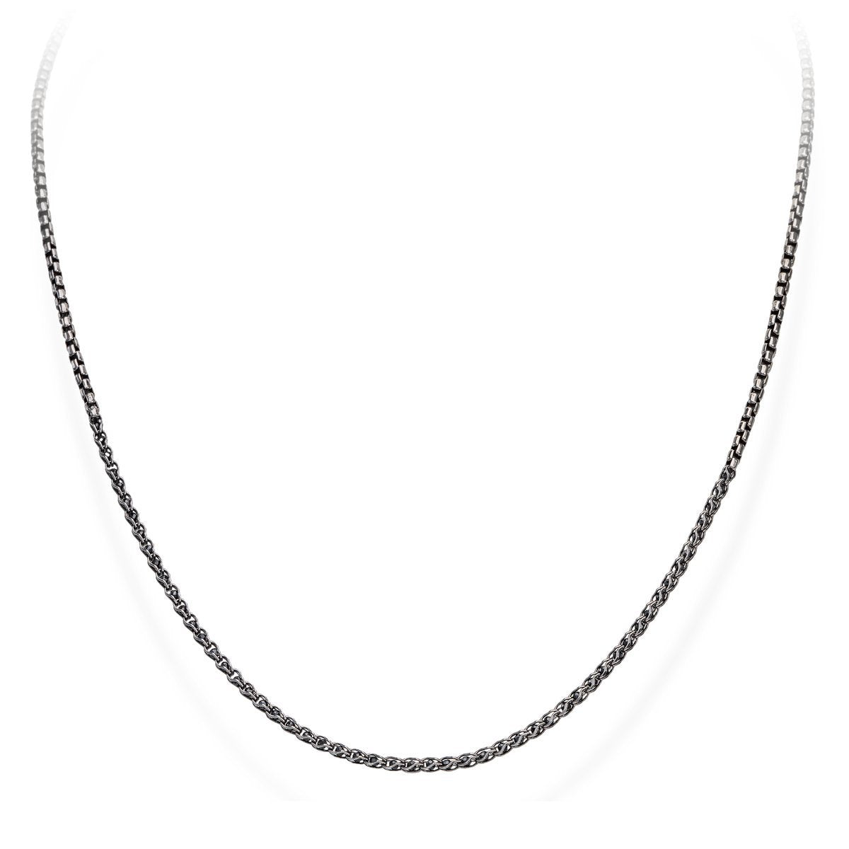 Collana Catena Box e Zirconi Neri - CLURECANN - Simmi gioiellerie -Collane