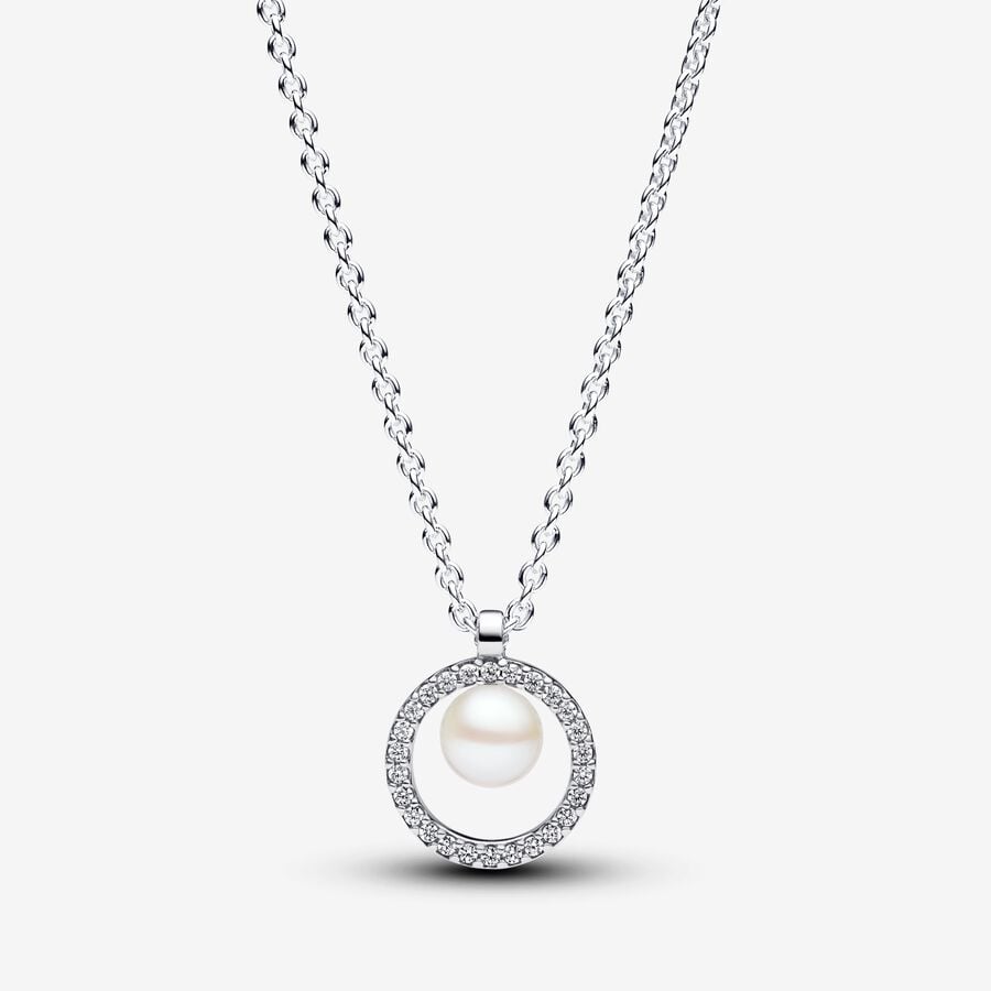 Collana con Perla d’Acqua Dolce Coltivata e Pavè - 393165C01-45 - Simmi Gioiellerie -Collane