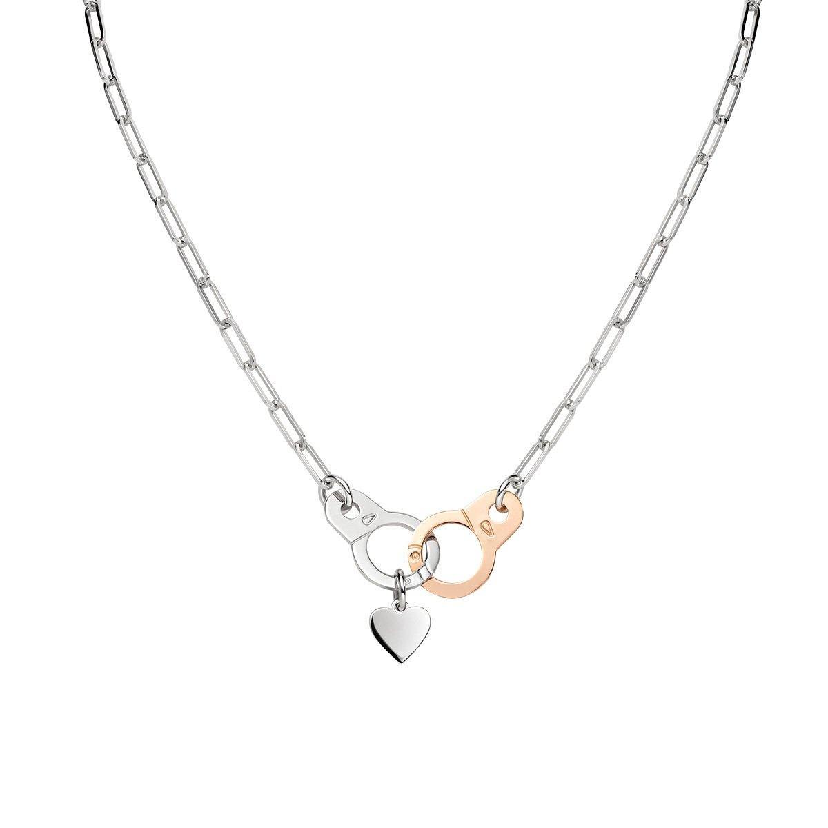 Collana Manette e Cuore Rodio e Rosè - Simmi gioiellerie -Collane