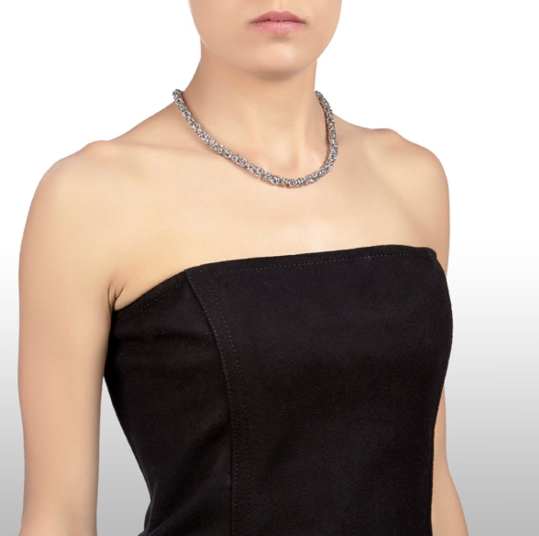 COLLANA MINI MAGLIA BIZANTINA - Simmi gioiellerie -Collana