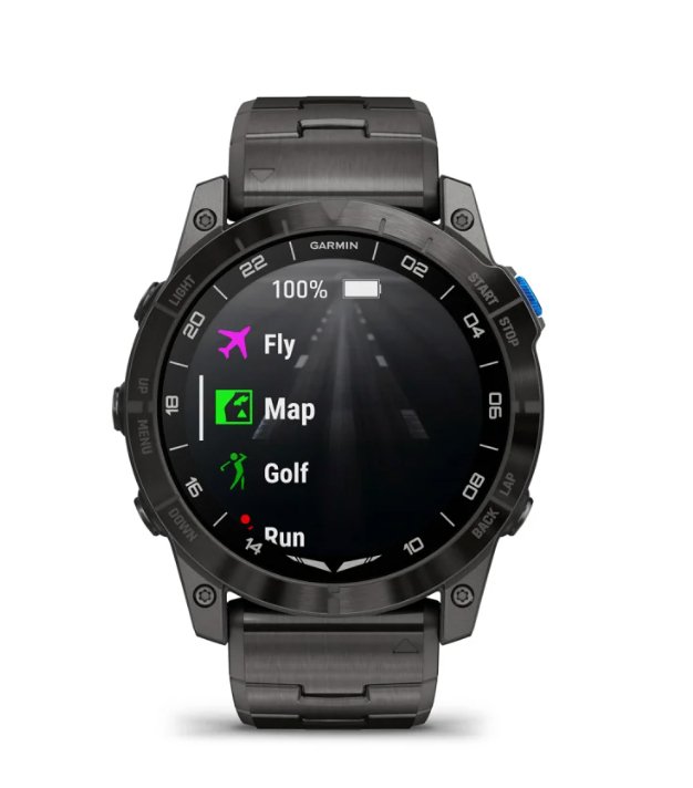 D2™ Mach 1 Pro Smartwatch Garmin con bracciale in titanio traspirante - 010-02804-81 - Simmi Gioiellerie -Orologi