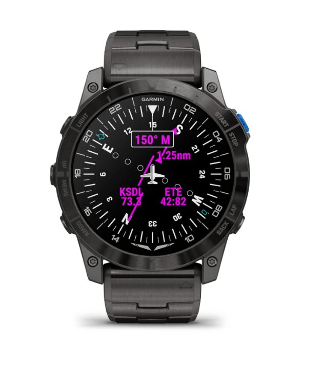 D2™ Mach 1 Pro Smartwatch Garmin con bracciale in titanio traspirante - 010-02804-81 - Simmi Gioiellerie -Orologi