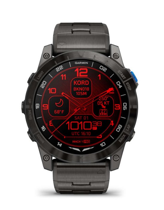 D2™ Mach 1 Pro Smartwatch Garmin con bracciale in titanio traspirante - 010-02804-81 - Simmi Gioiellerie -Orologi