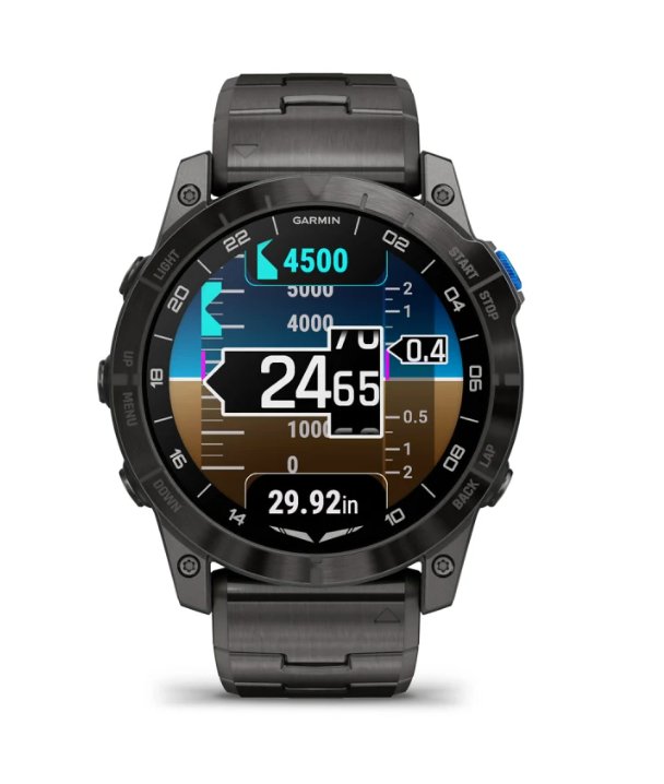 D2™ Mach 1 Pro Smartwatch Garmin con bracciale in titanio traspirante - 010-02804-81 - Simmi Gioiellerie -Orologi