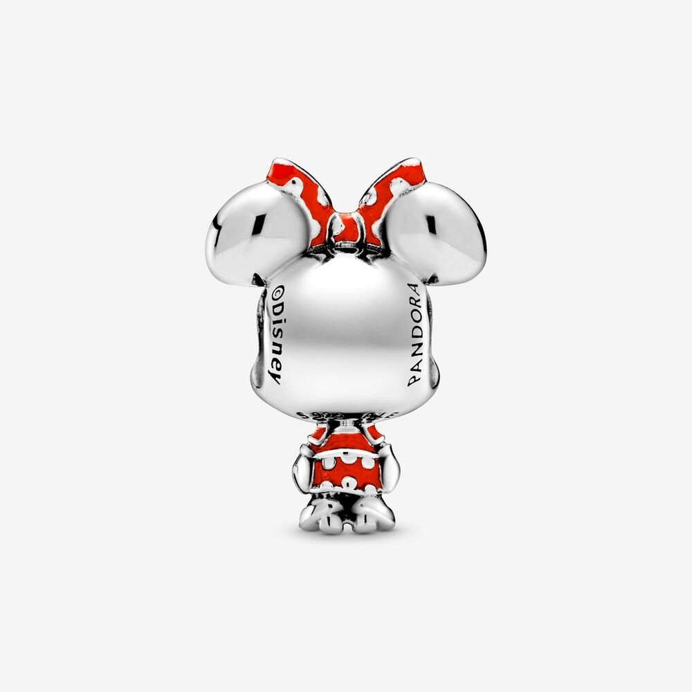 Disney, Charm Pandora Minnie con abito e fiocco a pois - 798880C02 - Simmi gioiellerie -Charm