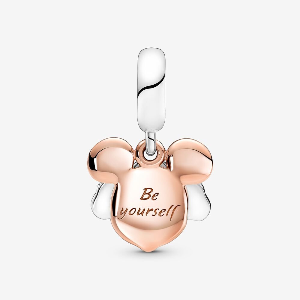 Disney, Charm Pendente Mickey Mouse, "Be Yourself" - 780112C01 - Simmi Gioiellerie -Charm