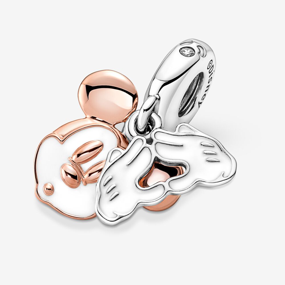 Disney, Charm Pendente Mickey Mouse, "Be Yourself" - 780112C01 - Simmi Gioiellerie -Charm