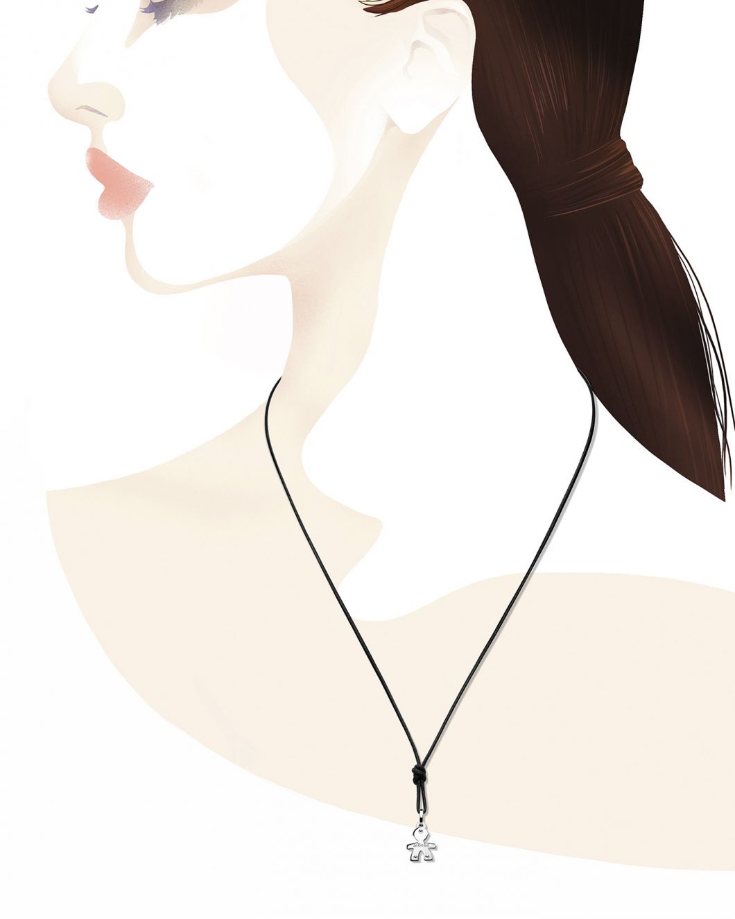 I MINI CIONDOLO BIMBO ORO BIANCO - Simmi Gioiellerie -Collane