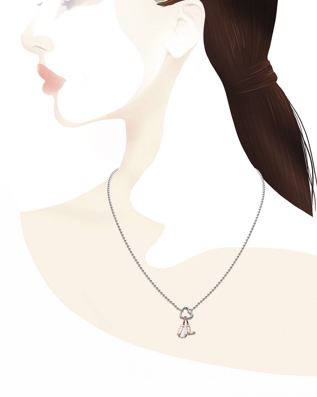 LOCK YOUR LOVE COLLANA ARGENTO E ORO ROSA - Simmi Gioiellerie -