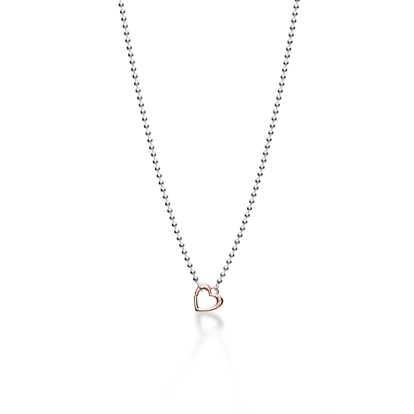 LOCK YOUR LOVE COLLANA ARGENTO E ORO ROSA - Simmi Gioiellerie -