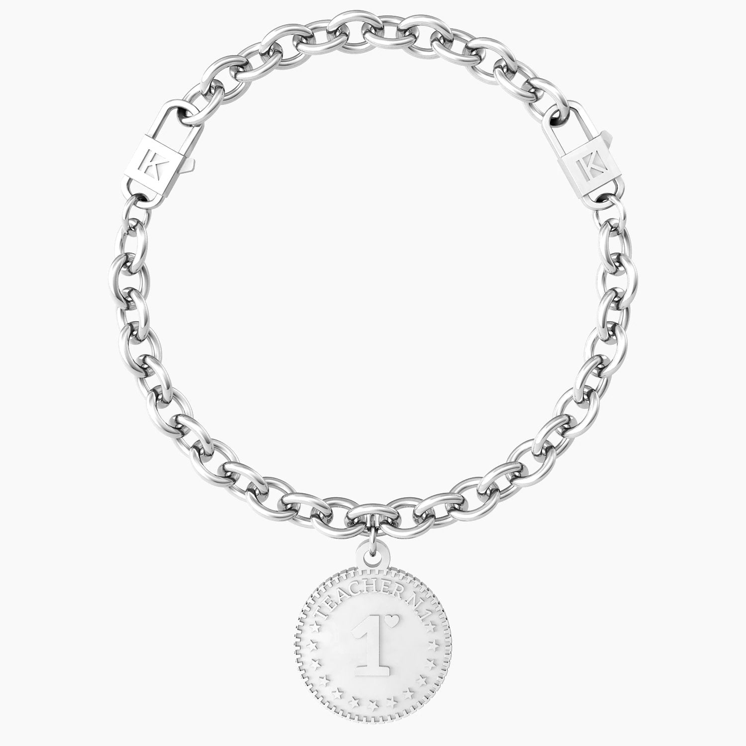 MONETA | TEACHER N.1 A te che sei l'insegnante più brava, più vera e sincera. Quella che tutti vorrebbero avere… Sei la numero uno! - 731957 - Simmi Gioiellerie -Bracciali
