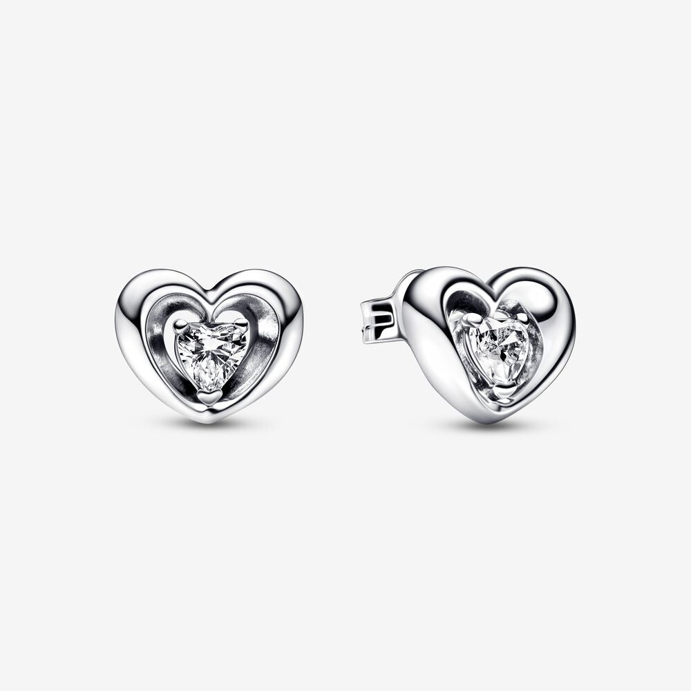 Orecchini a lobo Cuore Splendente con Pietra - 292500C01 - Simmi Gioiellerie -Orecchini