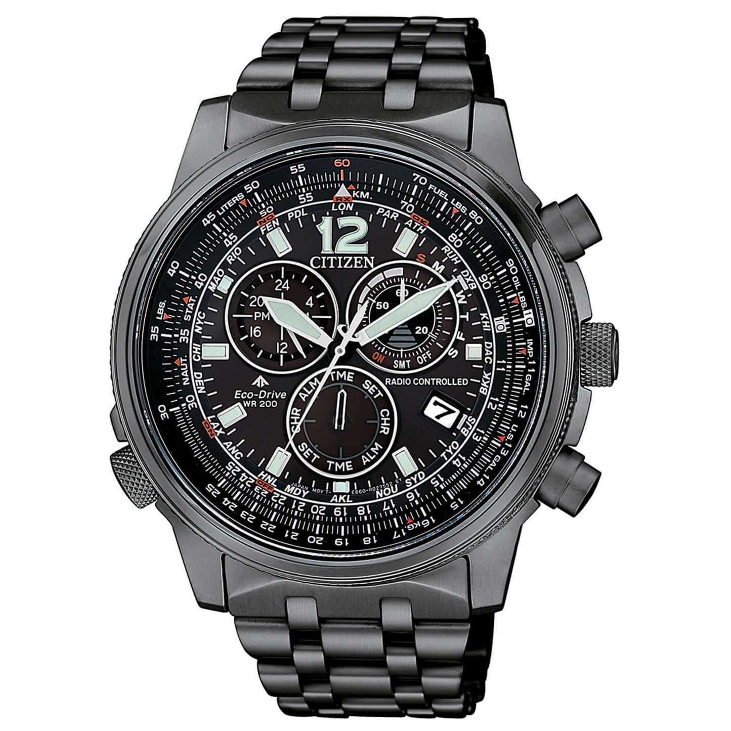 Orologio da uomo Citizen Radio-controllato - Crono Pilot Acciaio - CB5867-87H - Simmi Gioiellerie -Orologi