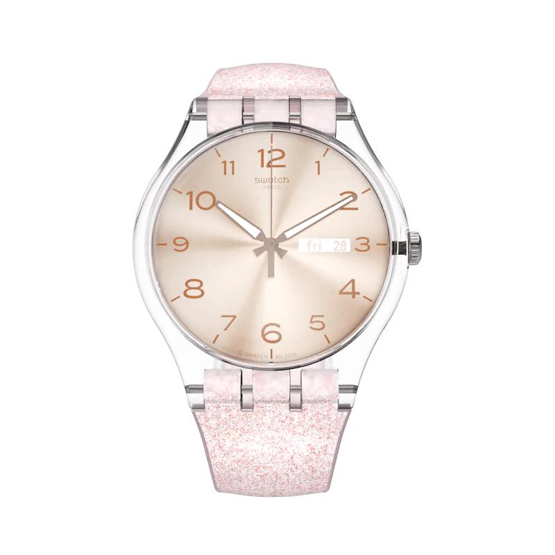 Orologio Swatch da donna PINK GLISTAR SUOK703 – Simmi Gioiellerie