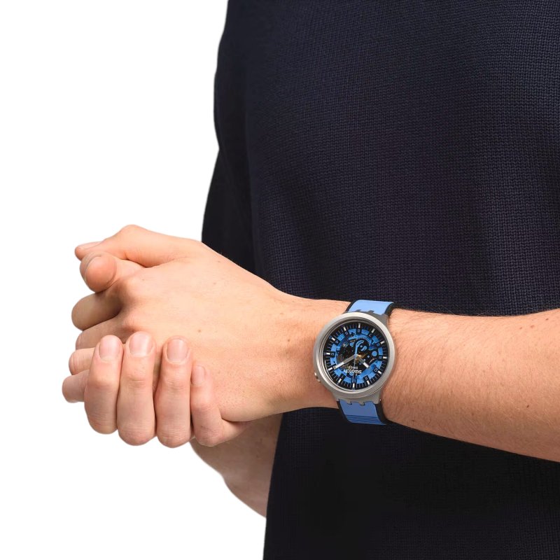 Orologio Unisex Swatch - AZURE BLUE DAZE - SB07S106 - Simmi Gioiellerie -Orologi