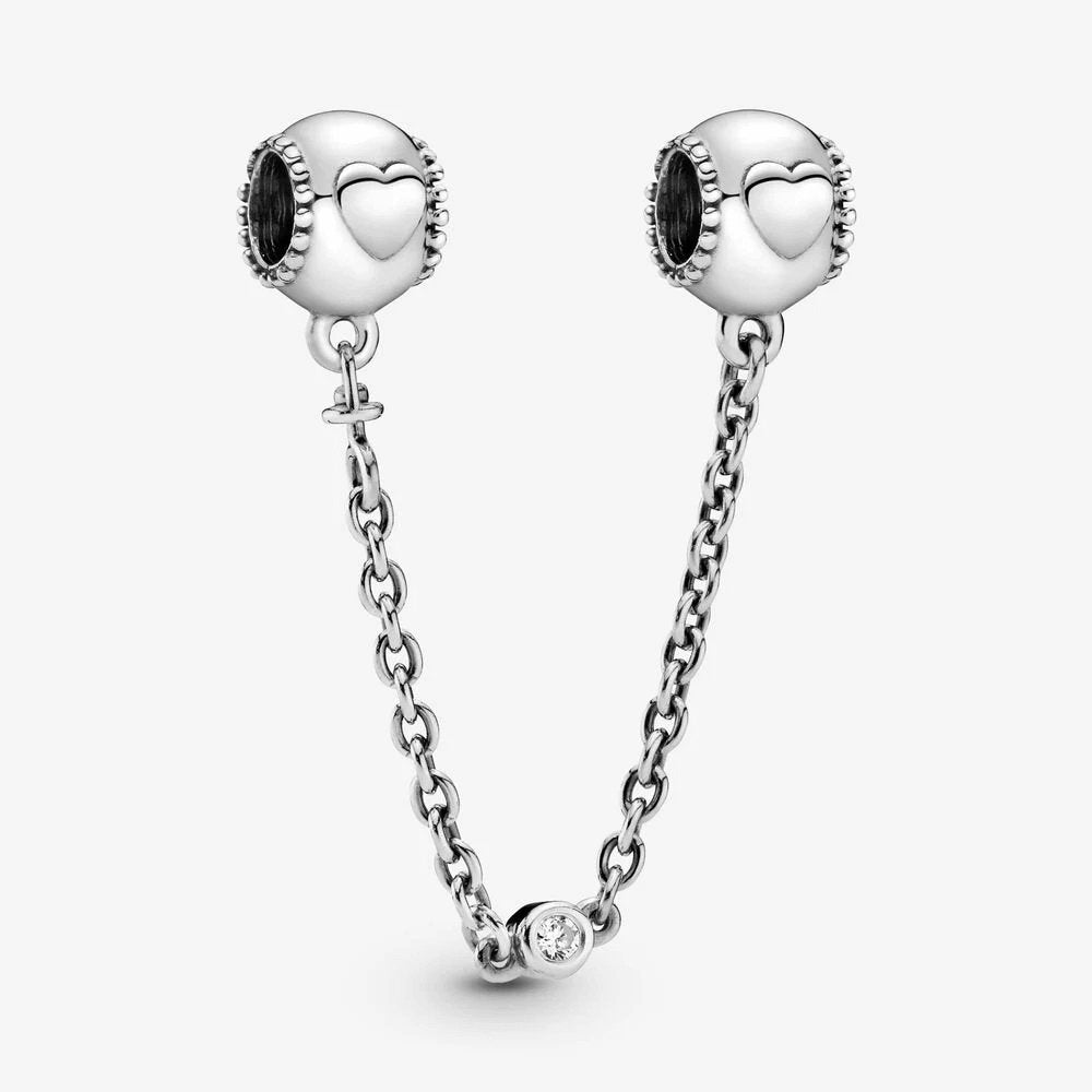 Pandora catena di sicurezza con cuori in rilievo - 796457CZ - Simmi gioiellerie -Catene di sicurezza
