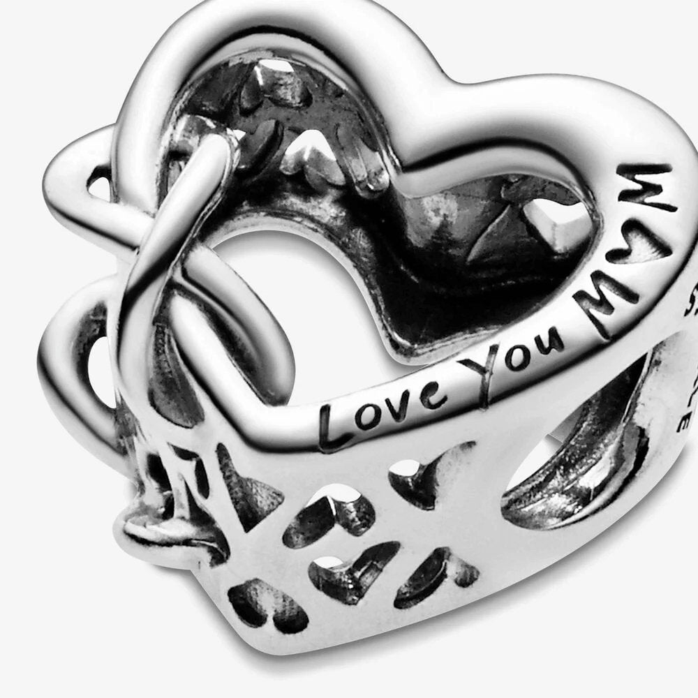 Pandora charm a cuore Infinito Ti Amo Mamma - 798825C00 - Simmi gioiellerie -Charm