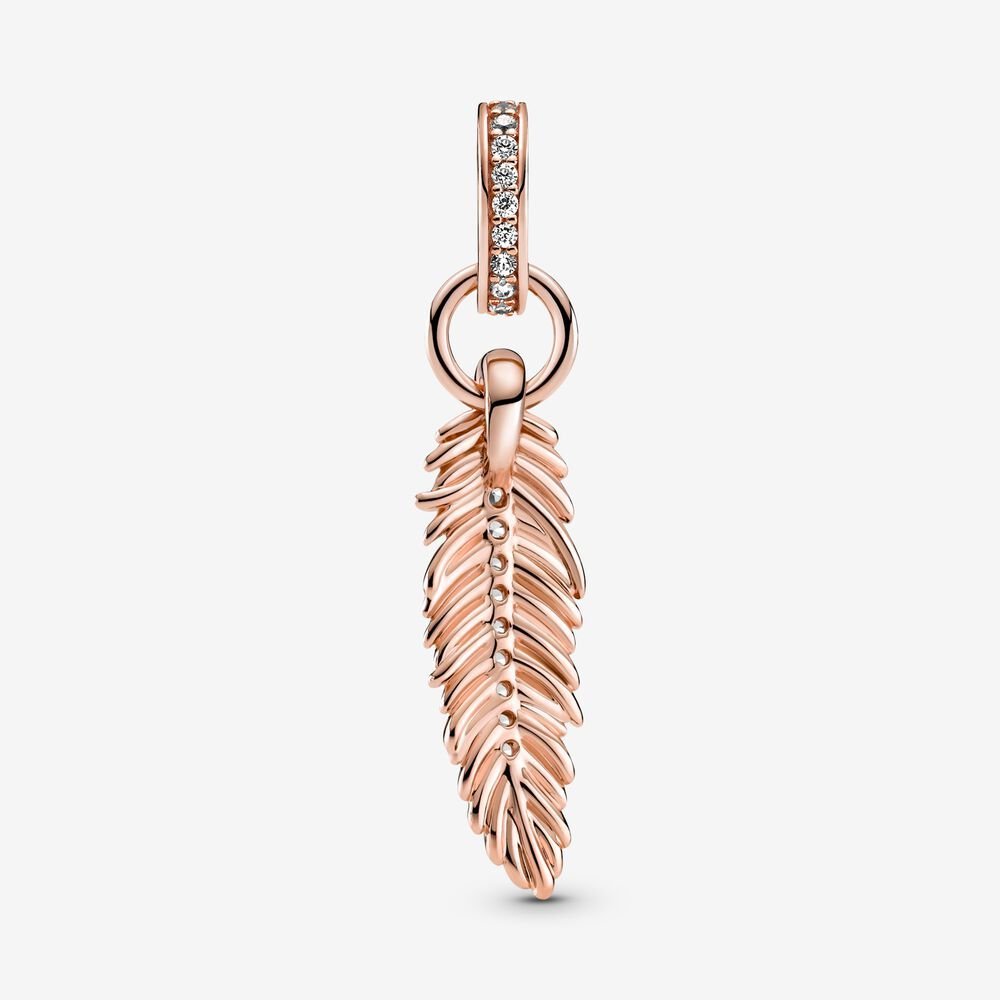 Pendente Piuma Luminosa - 789550C01 - Simmi Gioiellerie -Charm