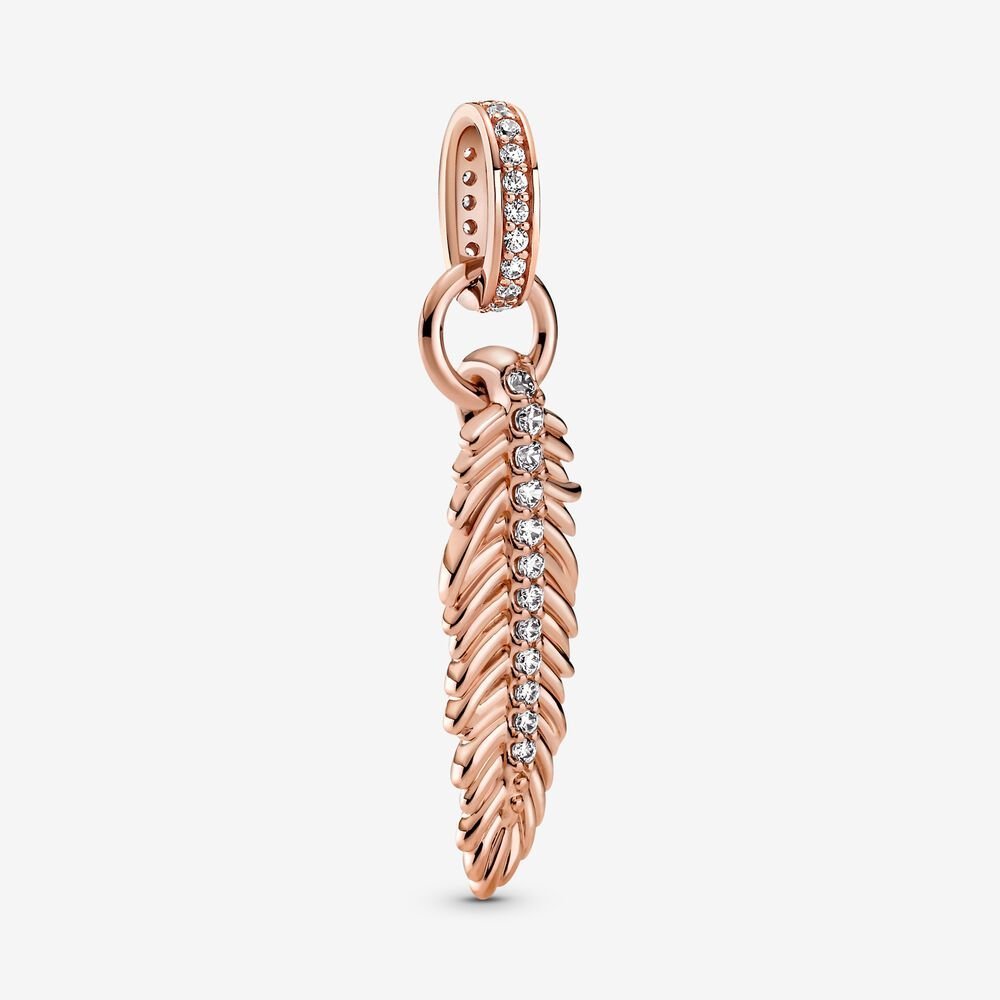 Pendente Piuma Luminosa - 789550C01 - Simmi Gioiellerie -Charm
