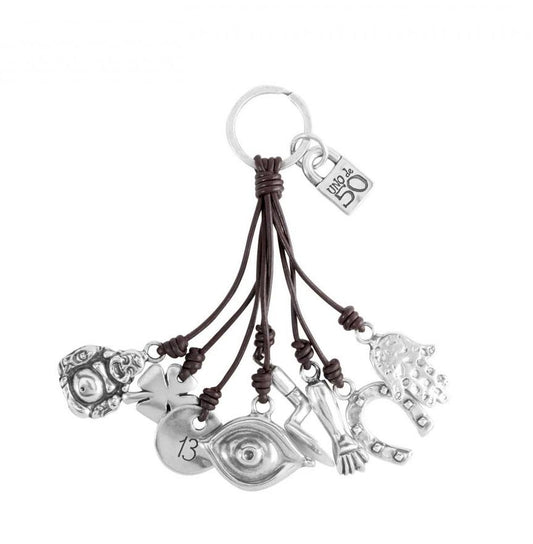 Portachiavi unisex Uno de 50 - AMULETO KEYCHAIN - LLA0124MTX - Simmi Gioiellerie -Portachiavi