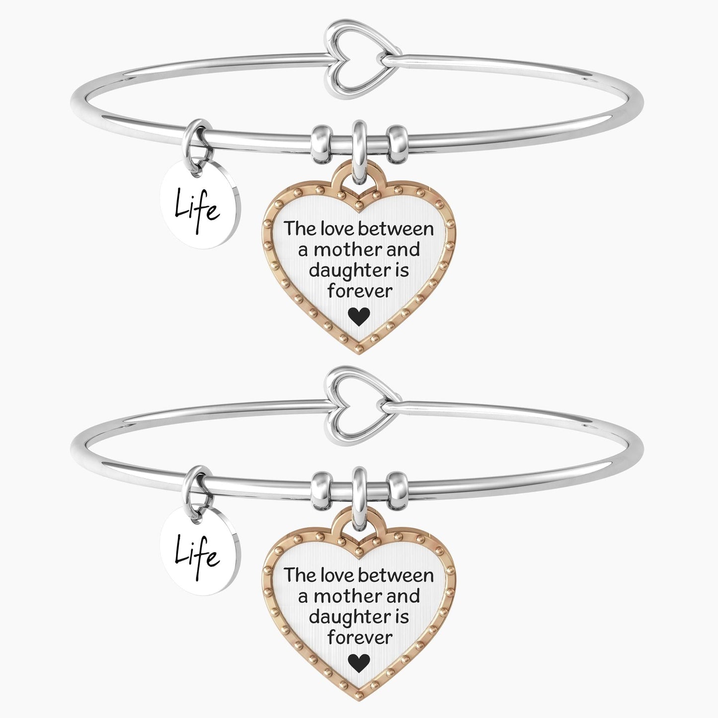 Set di bracciali mamma e figlia con ciondolo cuore - MAMMA - FIGLIA | FOREVER - 732088 - Simmi Gioiellerie -Bracciali