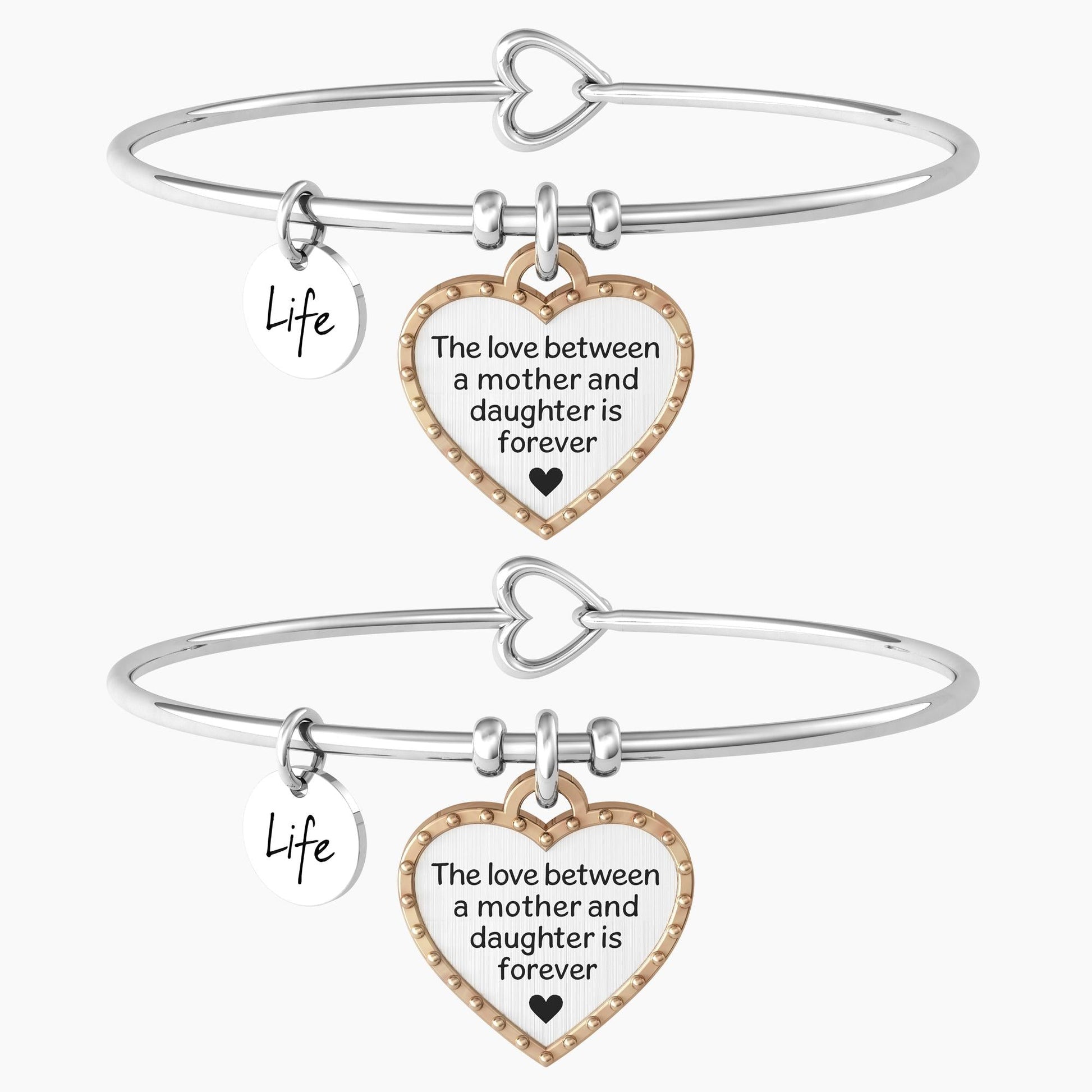 Set di bracciali mamma e figlia con ciondolo cuore - MAMMA - FIGLIA | FOREVER - 732088 - Simmi Gioiellerie -Bracciali