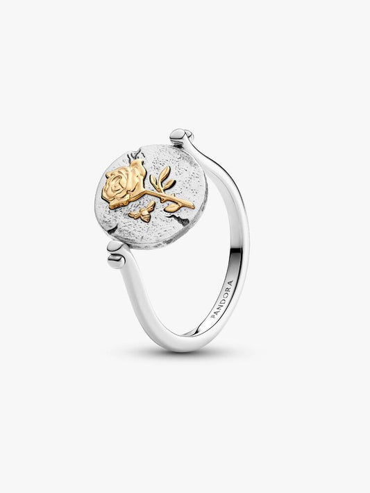 Anello girevole Rosa in argento sterling e placcato oro 14k - 164811C00