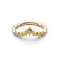 Stella con tiara placcato oro 14k anello with zirconia cubica trasparente - 164946C01