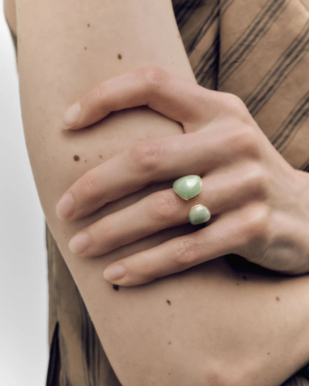 ANELLO AVVENTURINA VERDE GRAVITY -  ANB1-D39-08