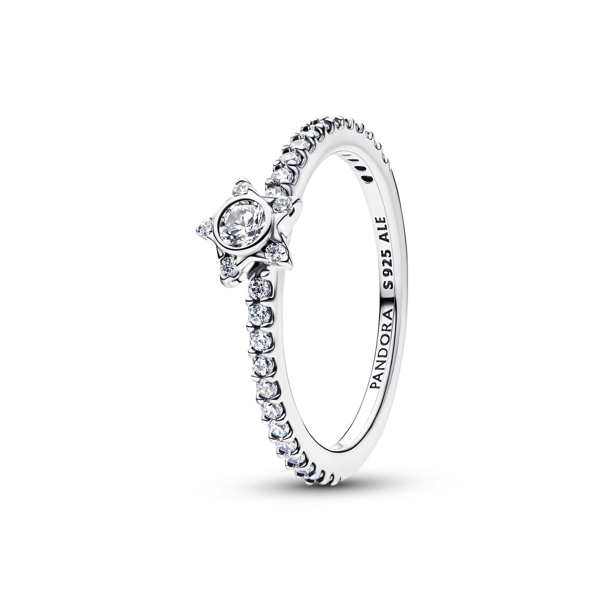 Stella argento sterling anello with zirconia cubica trasparente - 194959C01