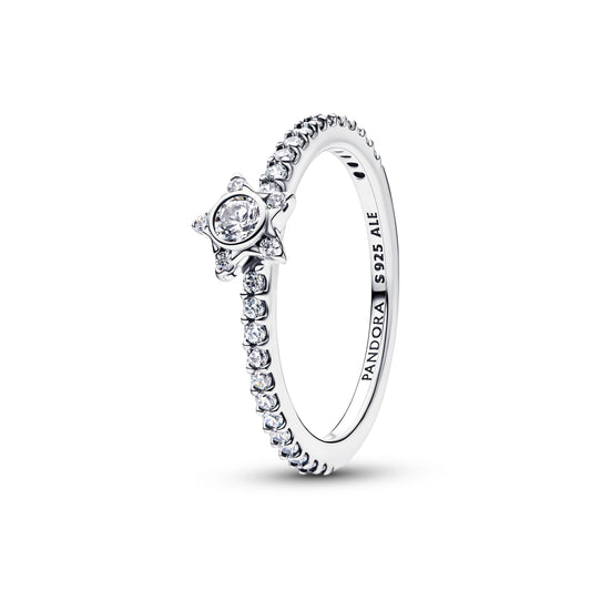 Stella argento sterling anello with zirconia cubica trasparente - 194959C01