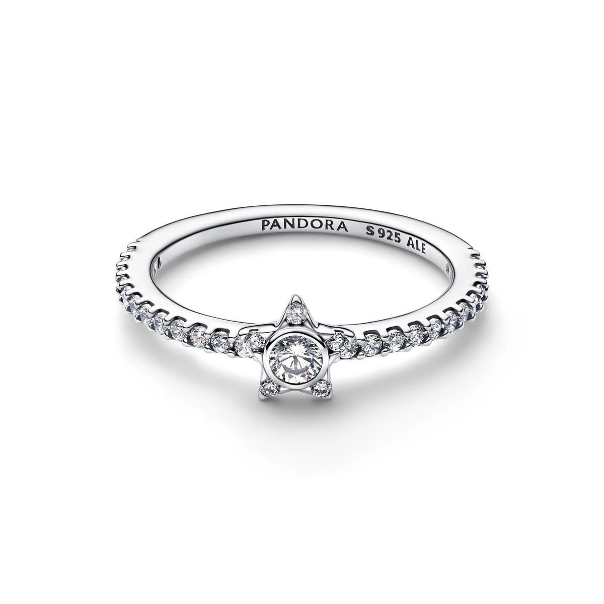 Stella argento sterling anello with zirconia cubica trasparente - 194959C01