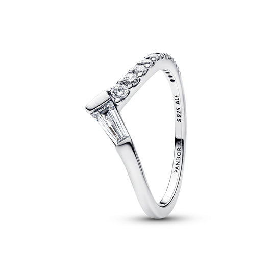 Tiara argento sterling anello with zirconia cubica trasparente - 195085C01