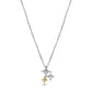 Stellas argento sterling and placcato oro 14k collana con pendente with zirconia cubica trasparente - 365051C01