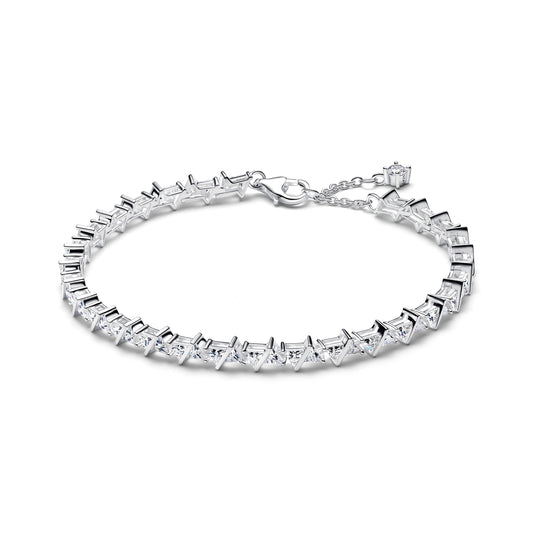 Argento sterling bracciale with zirconia cubica trasparente - 595069C01