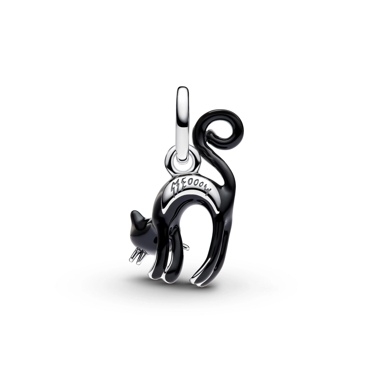 Nero cat argento sterling pendente with nero and fosforescente smalto - 794769C01