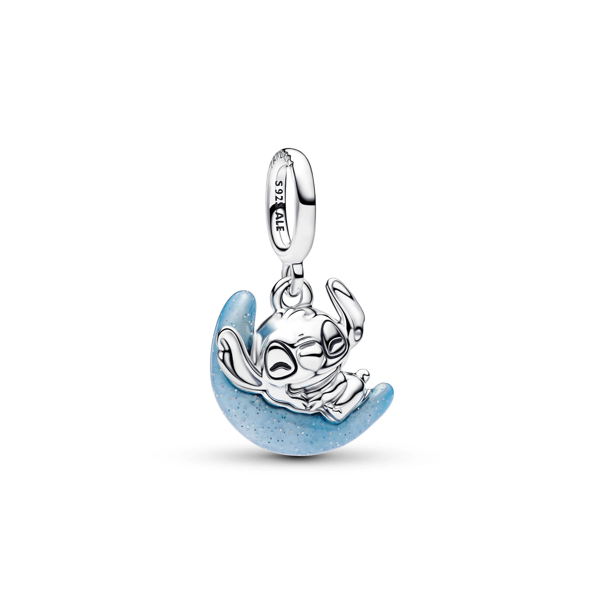 Disney Stitch and luna argento sterling pendente with fosforescente smalto - 795022C01
