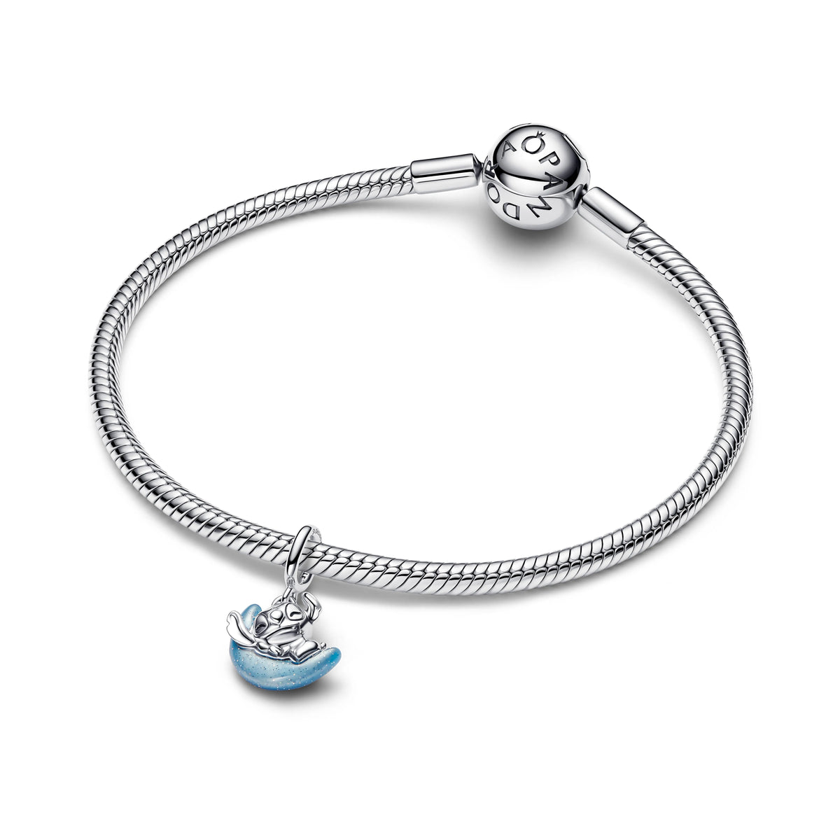 Disney Stitch and luna argento sterling pendente with fosforescente smalto - 795022C01