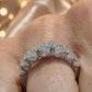 Anello Sette Pietre Dégradé con Diamanti in Oro Bianco 18 Carati – Simmi Gioielli
