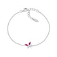 Bracciale Petali Rosso Ciliegia in Argento - BRBUTBBCI