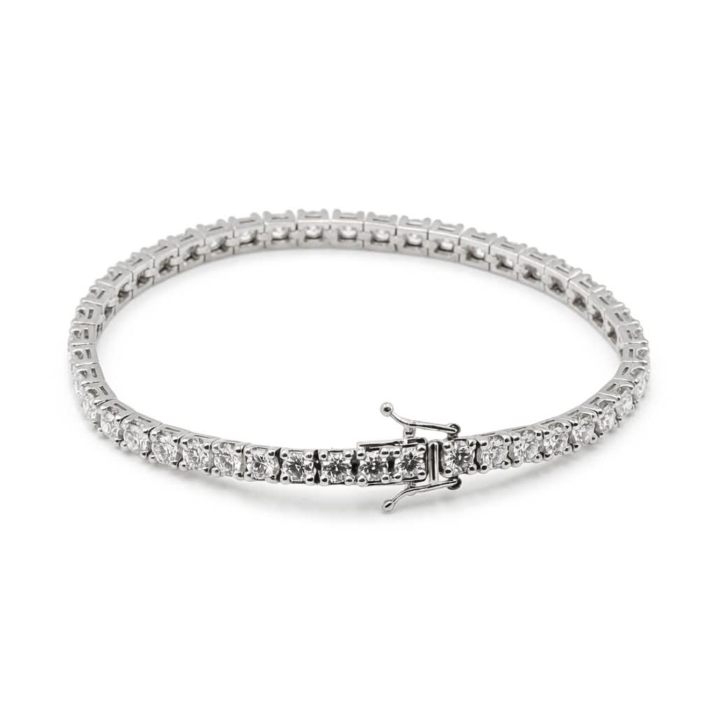 Bracciale Tennis di Diamanti in Oro Bianco - Simmi Gioielli